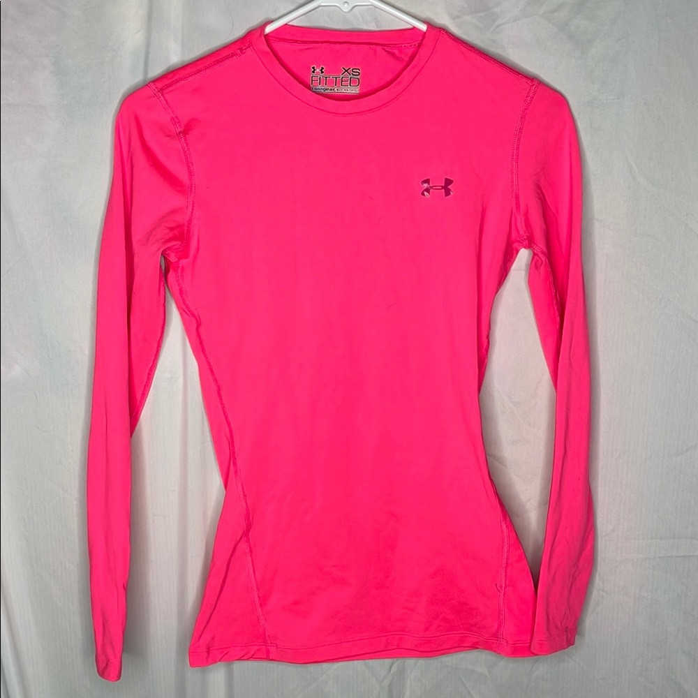 Under Armour Pink Fitted Long Sleeve Tee
